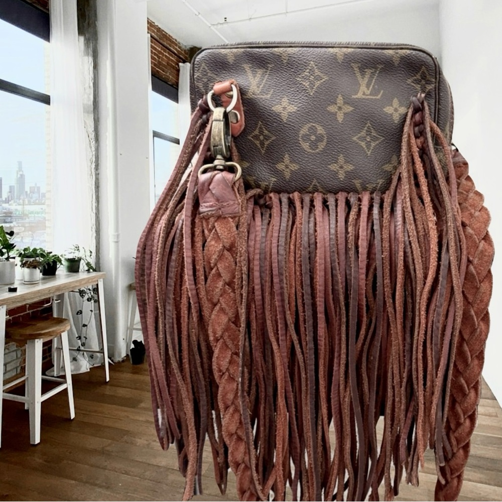 Louis Vuitton Authentic Vintage Boho Customized Bag